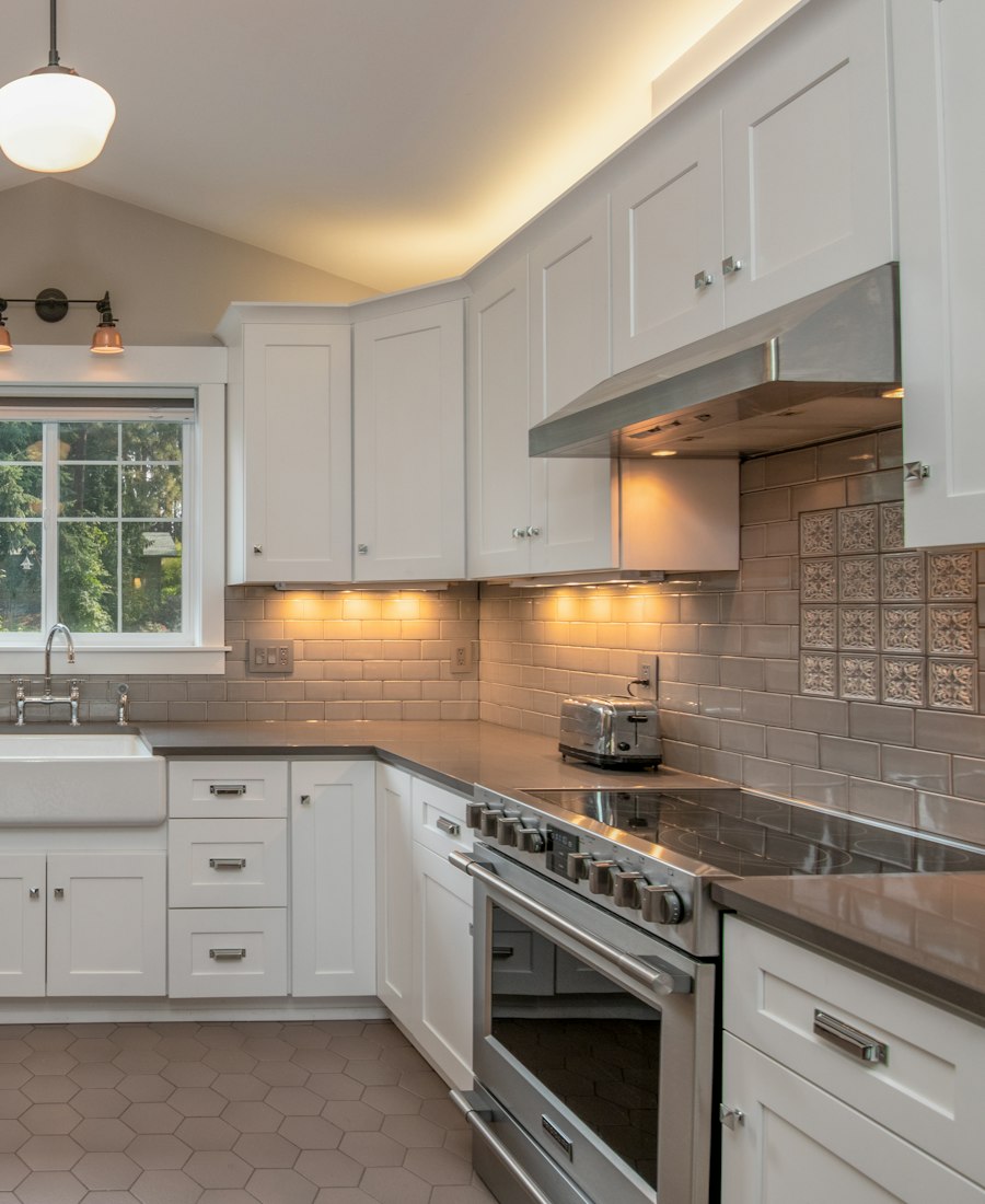 Custom kitchen cabinet and trim carpentry project